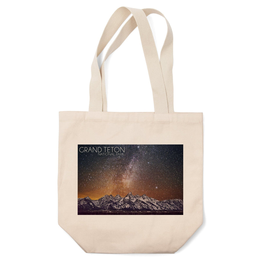 Grand Teton National Park, Wyoming, Milky Way, Lantern Press Photography, Tote Bag Totes Lantern Press 
