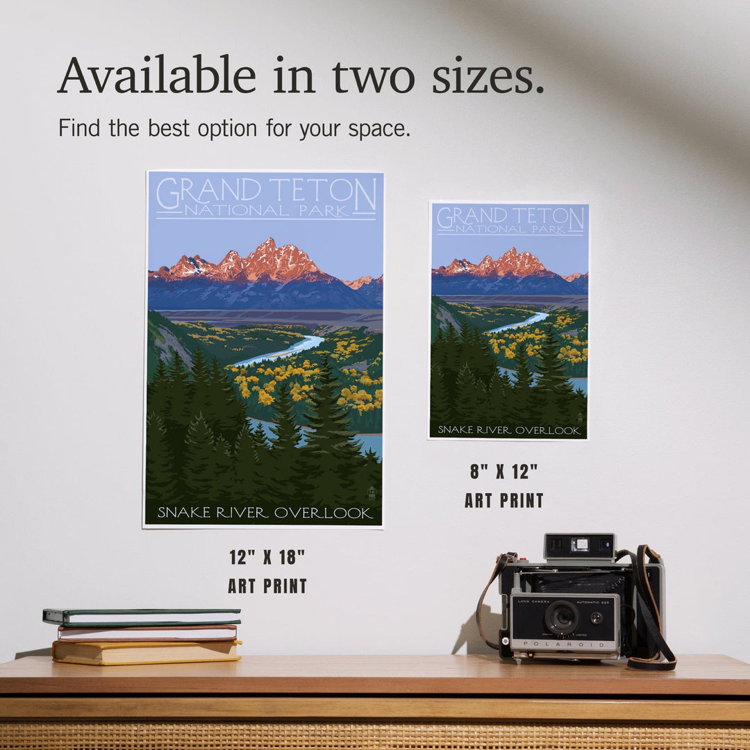 Grand Teton National Park, Wyoming, Snake River Overlook, Art & Giclee Prints Art Lantern Press 