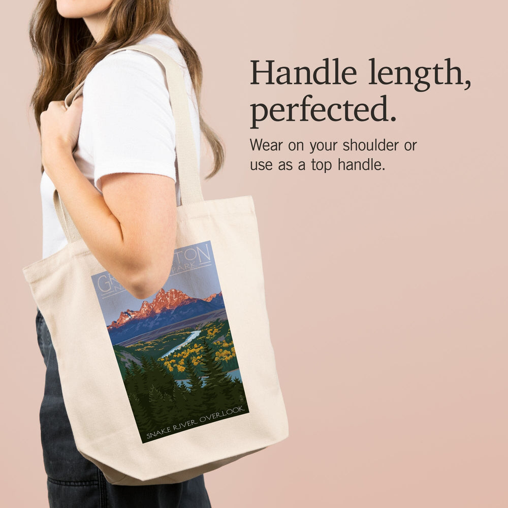 Grand Teton National Park, Wyoming, Snake River Overlook, Tote Bag Totes Lantern Press 