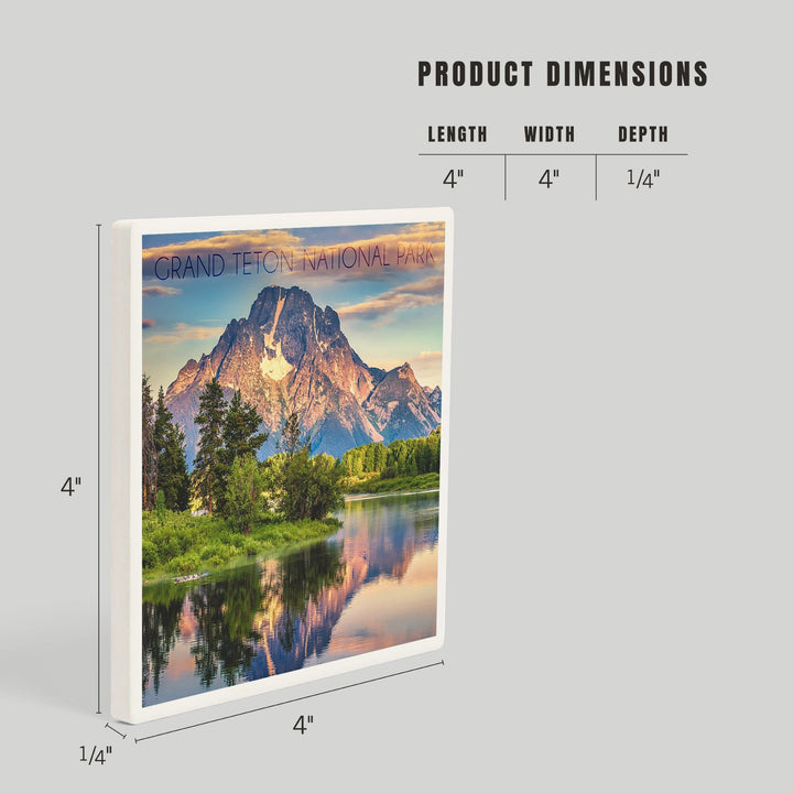 Grand Teton National Park, Wyoming, Sunrise and Snake River, Coasters Coasters Lantern Press 