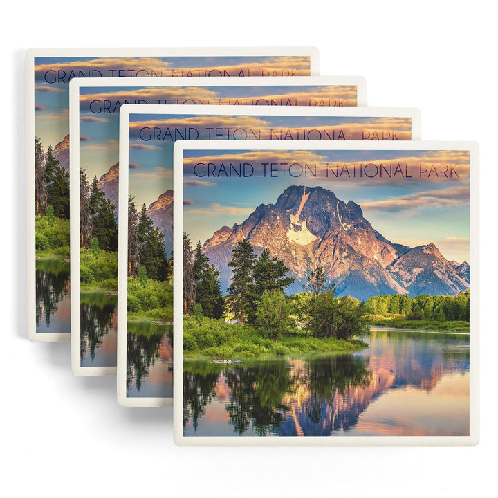 Grand Teton National Park, Wyoming, Sunrise and Snake River, Coasters Coasters Lantern Press 