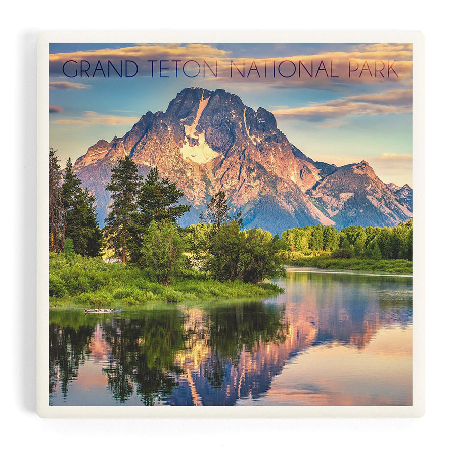 Grand Teton National Park, Wyoming, Sunrise and Snake River, Coasters Coasters Lantern Press 