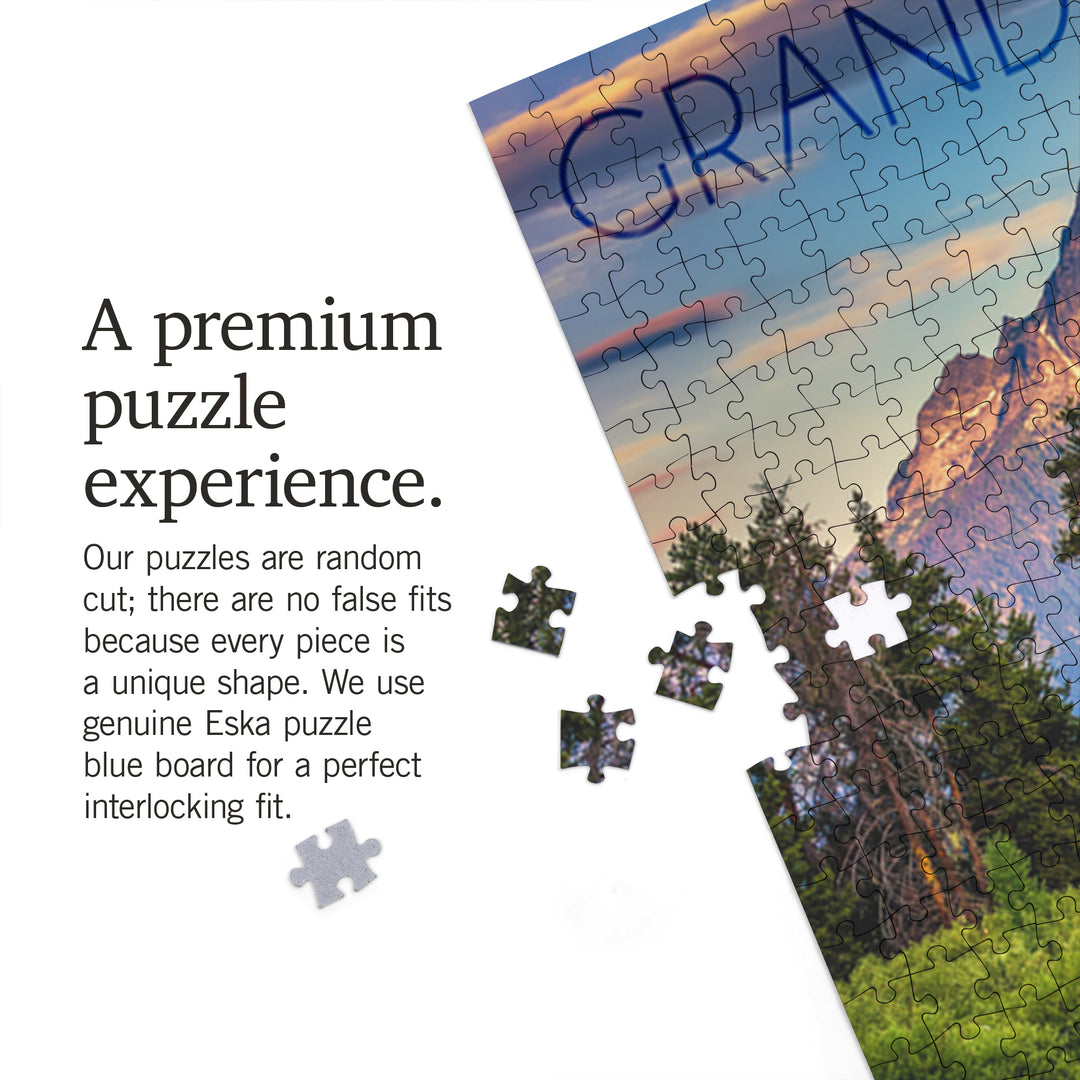 Grand Teton National Park, Wyoming, Sunrise and Snake River, Jigsaw Puzzle Puzzle Lantern Press 