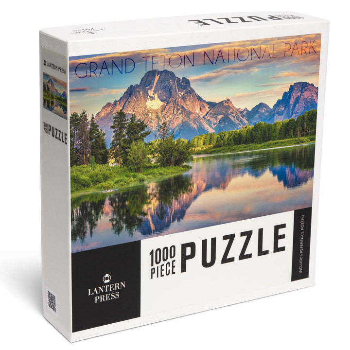 Grand Teton National Park, Wyoming, Sunrise and Snake River, Jigsaw Puzzle Puzzle Lantern Press 