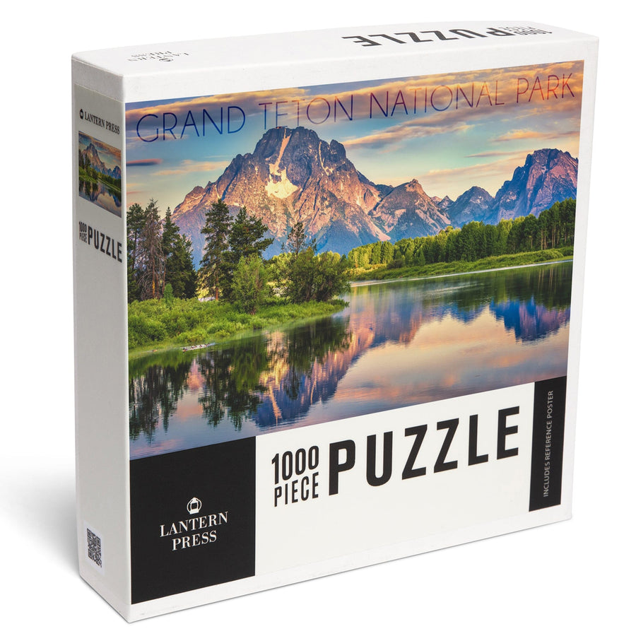 Grand Teton National Park, Wyoming, Sunrise and Snake River, Jigsaw Puzzle Puzzle Lantern Press 