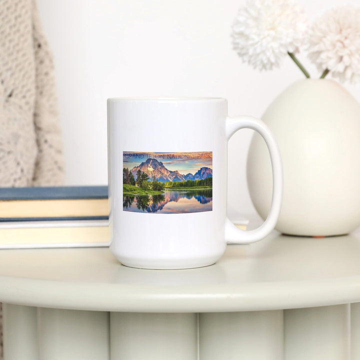 Grand Teton National Park, Wyoming, Sunrise & Snake River, Lantern Press Photography, Ceramic Mug Mugs Lantern Press 
