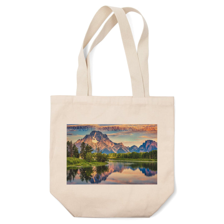 Grand Teton National Park, Wyoming, Sunrise & Snake River, Lantern Press Photography, Tote Bag Totes Lantern Press 