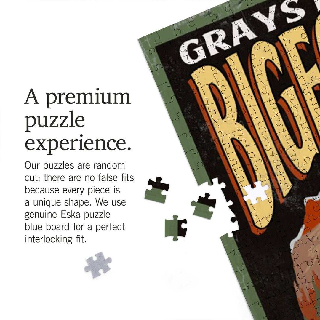 Grays Harbor Co., Bigfoot Tours, Vintage Sign, Jigsaw Puzzle Puzzle Lantern Press 
