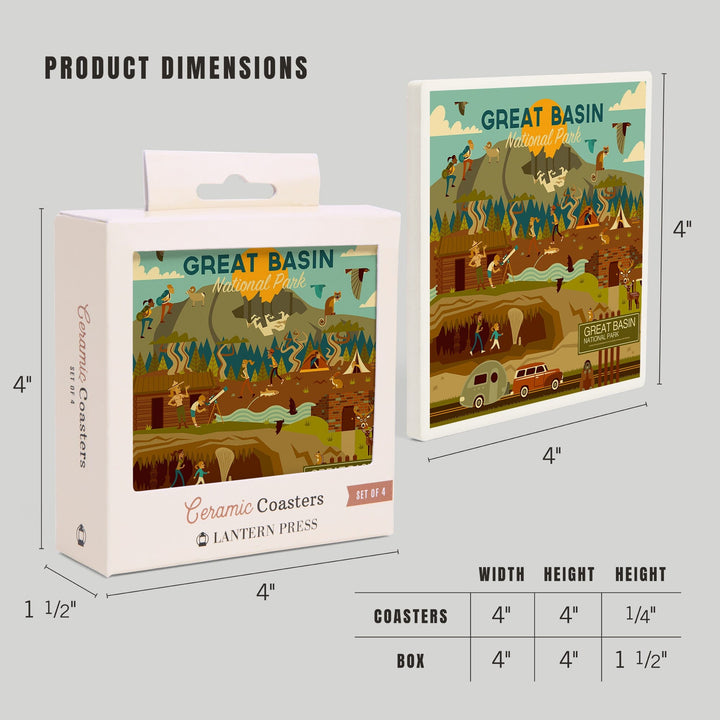 Great Basin National Park, Geometric National Park Series, Coasters Coasters Lantern Press 