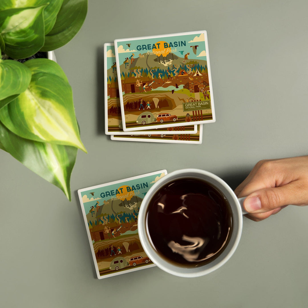 Great Basin National Park, Geometric National Park Series, Coasters Coasters Lantern Press 