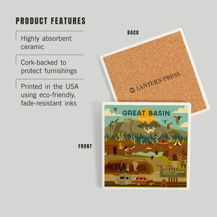 Great Basin National Park, Geometric National Park Series, Coasters Coasters Lantern Press 