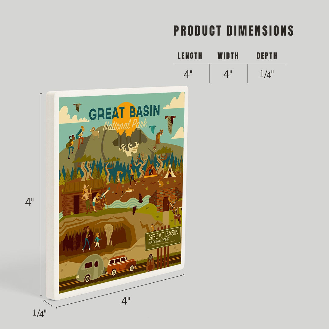 Great Basin National Park, Geometric National Park Series, Coasters Coasters Lantern Press 