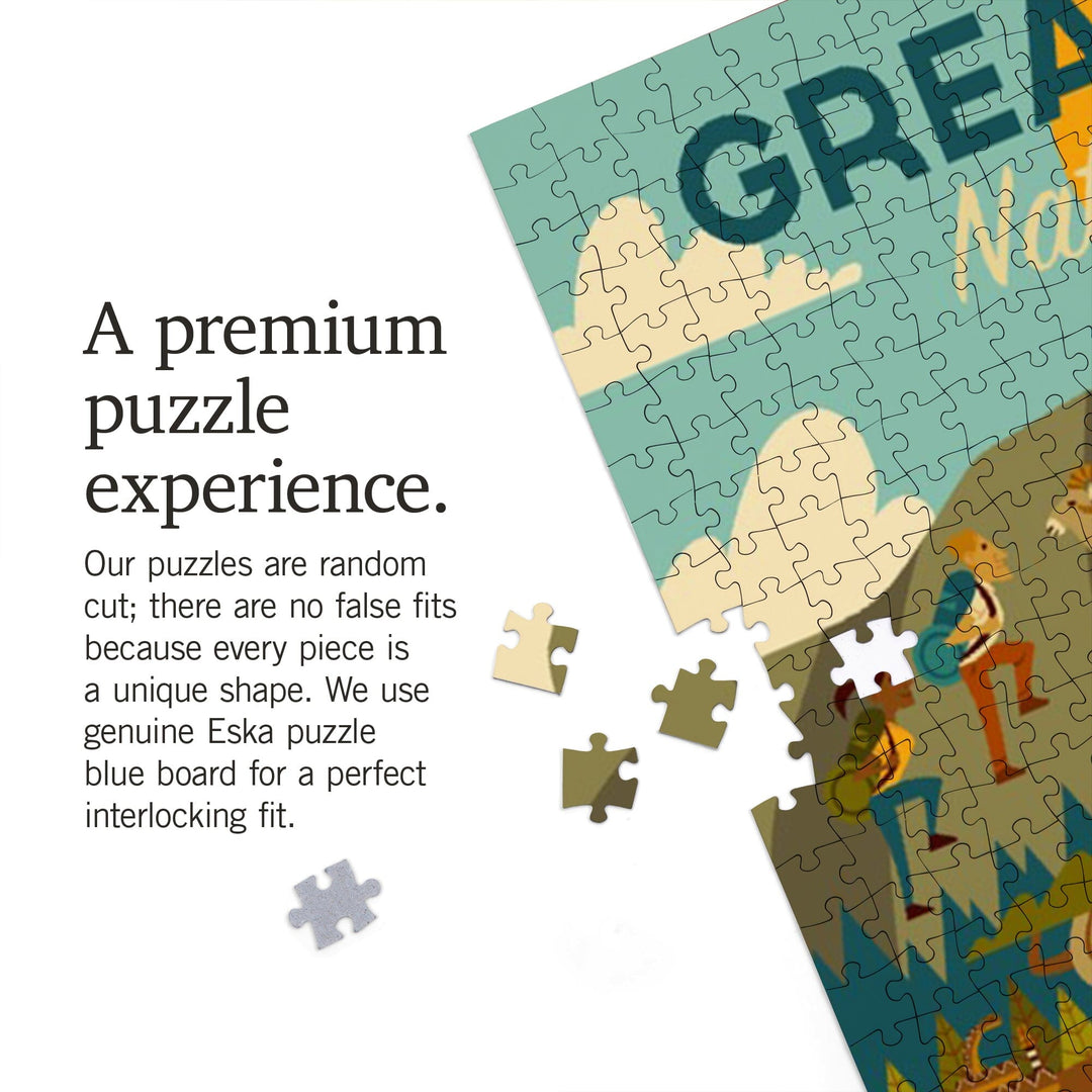 Great Basin National Park, Geometric National Park Series, Jigsaw Puzzle Puzzle Lantern Press 