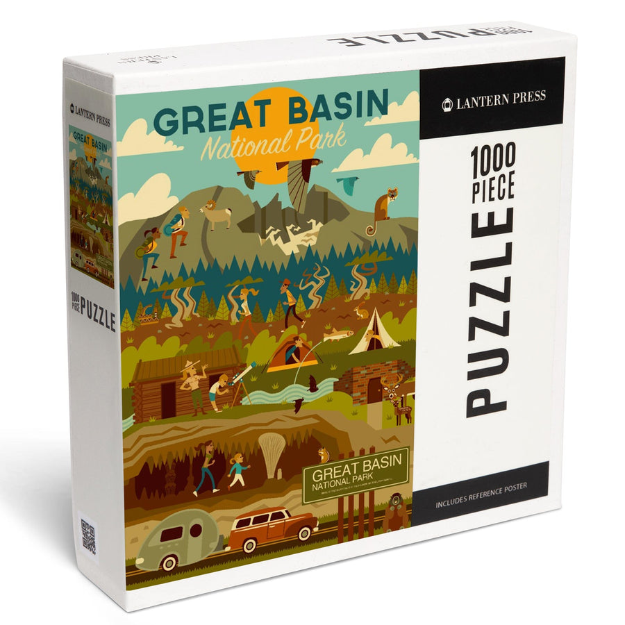 Great Basin National Park, Geometric National Park Series, Jigsaw Puzzle Puzzle Lantern Press 