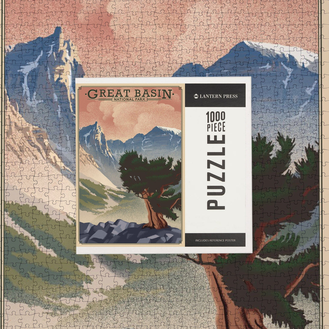 Great Basin National Park, Nevada, Lithograph National Park Series, Jigsaw Puzzle Puzzle Lantern Press 