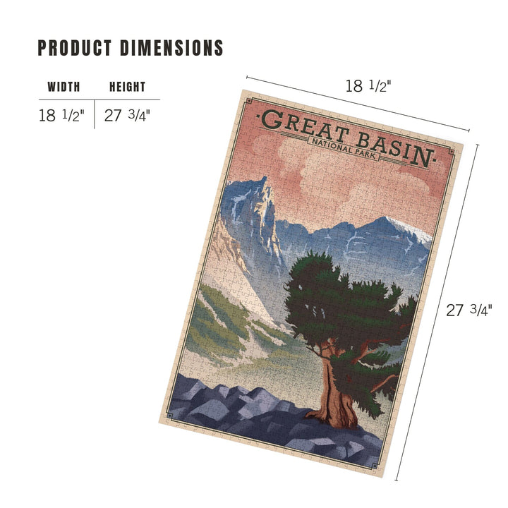 Great Basin National Park, Nevada, Lithograph National Park Series, Jigsaw Puzzle Puzzle Lantern Press 