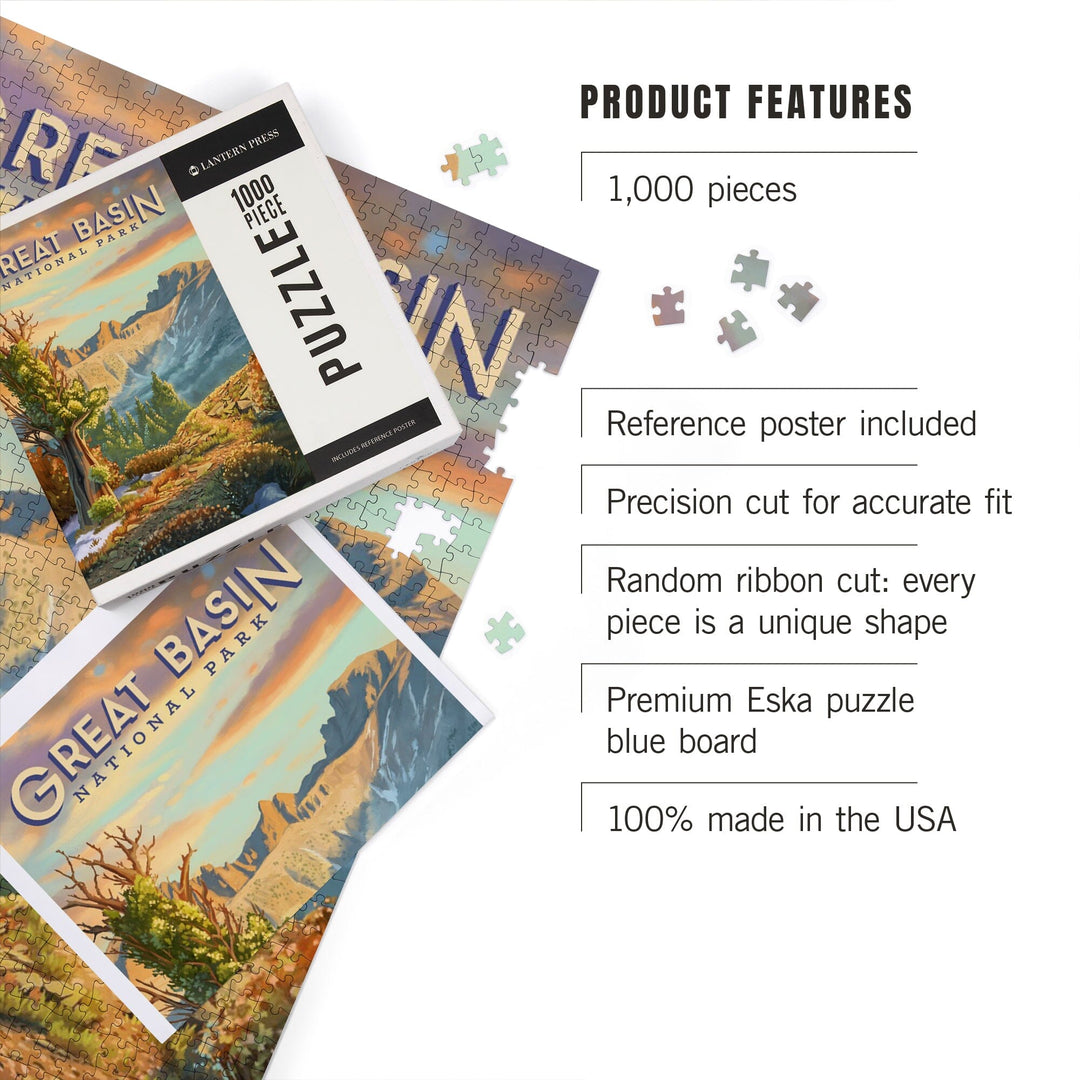 Great Basin National Park, Nevada, Oil Painting, Jigsaw Puzzle Puzzle Lantern Press 