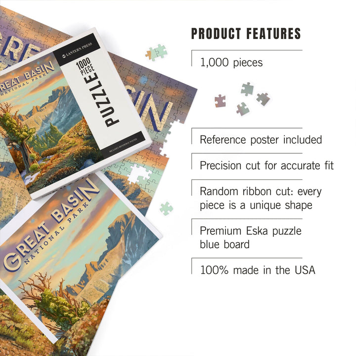 Great Basin National Park, Nevada, Oil Painting, Jigsaw Puzzle Puzzle Lantern Press 