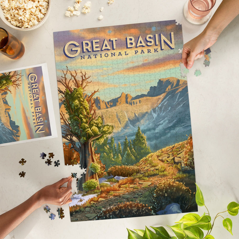 Great Basin National Park, Nevada, Oil Painting, Jigsaw Puzzle Puzzle Lantern Press 