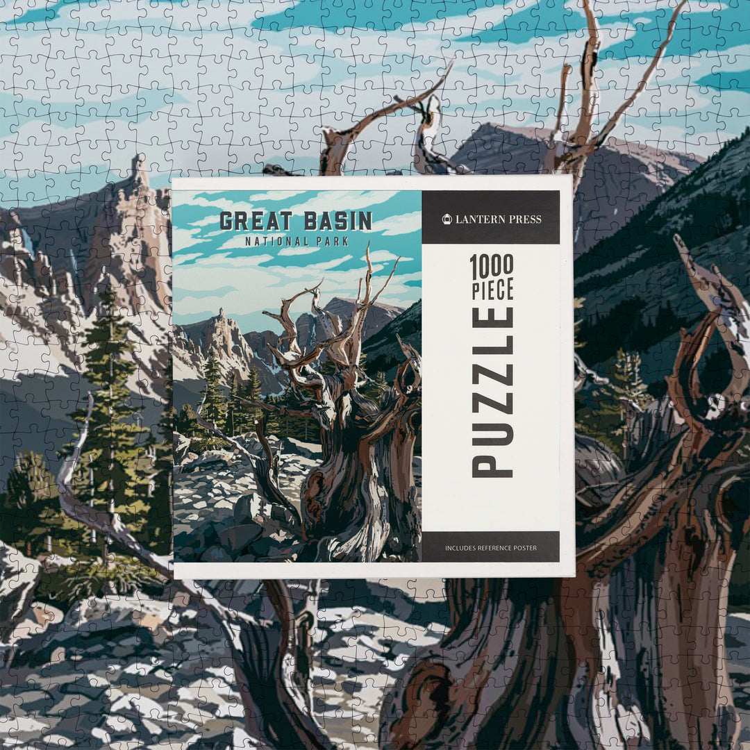 Great Basin National Park, Nevada, Painterly National Park Series, Jigsaw Puzzle Puzzle Lantern Press 