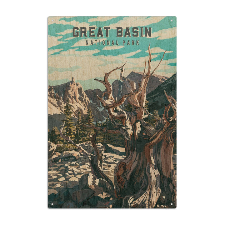 Great Basin National Park, Nevada, Painterly National Park Series, Wood Signs and Postcards - Lantern Press