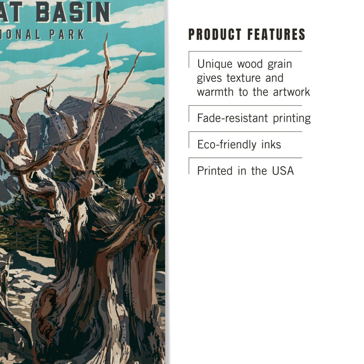 Great Basin National Park, Nevada, Painterly National Park Series, Wood Signs and Postcards - Lantern Press