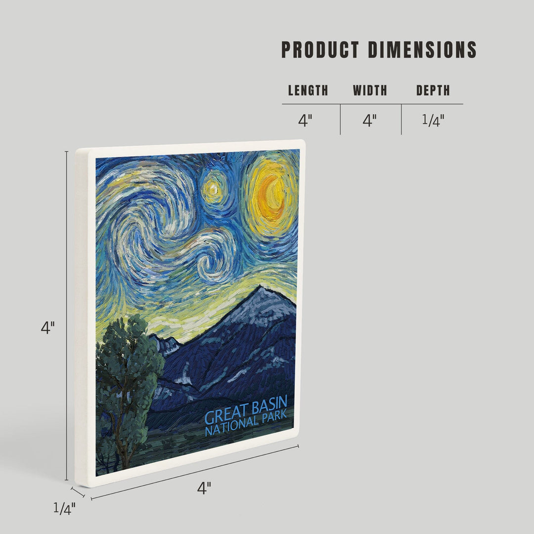 Great Basin National Park, Starry Night National Park Series, Coasters Coasters Lantern Press 
