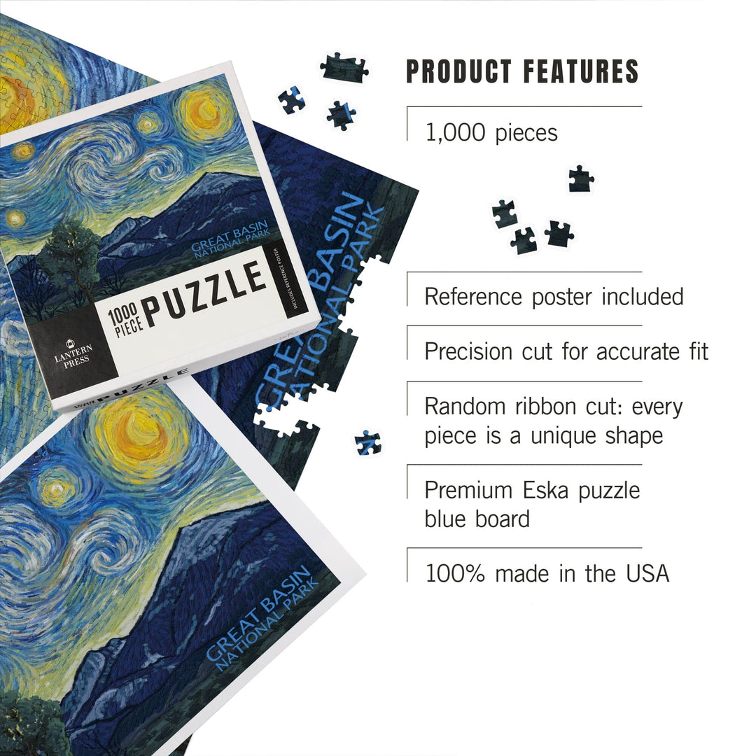 Great Basin National Park, Starry Night National Park Series, Jigsaw Puzzle Puzzle Lantern Press 