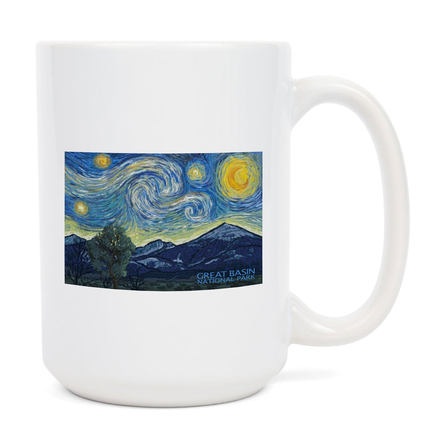 Great Basin National Park, Starry Night National Park Series, Lantern Press Artwork, Ceramic Mug Mugs Lantern Press 
