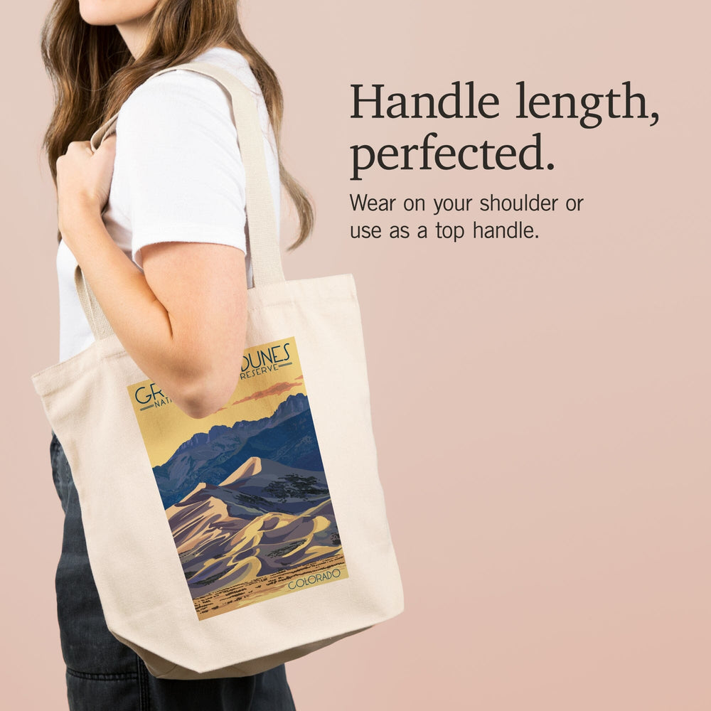 Great Sand Dunes National Park and Preserve, Colorado, Dunes at Sunset, Tote Bag Totes Lantern Press 