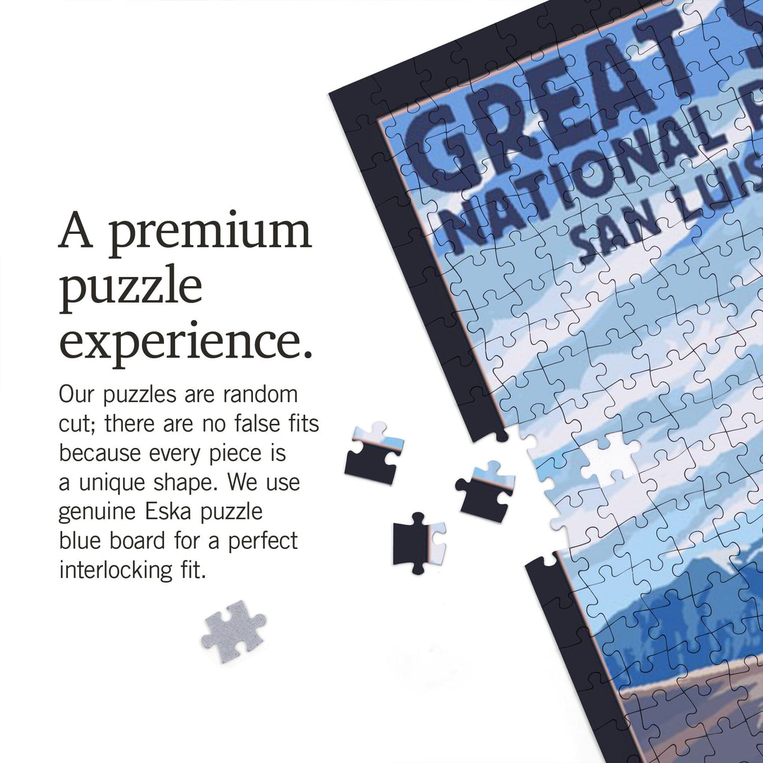 Great Sand Dunes National Park and Preserve, Colorado, Jigsaw Puzzle Puzzle Lantern Press 