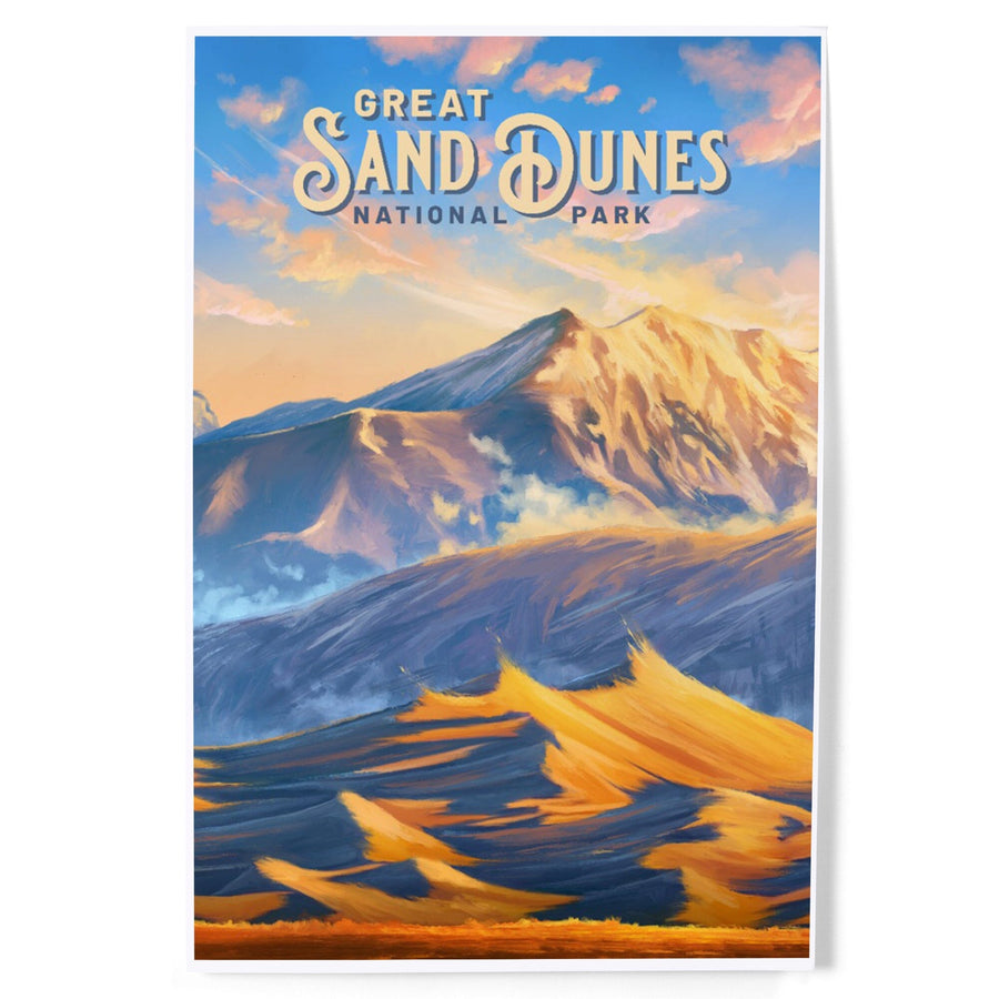 Great Sand Dunes National Park, Colorado, Oil Painting, Art & Giclee Prints Art Lantern Press 