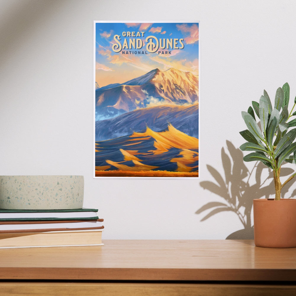 Great Sand Dunes National Park, Colorado, Oil Painting, Art & Giclee Prints Art Lantern Press 