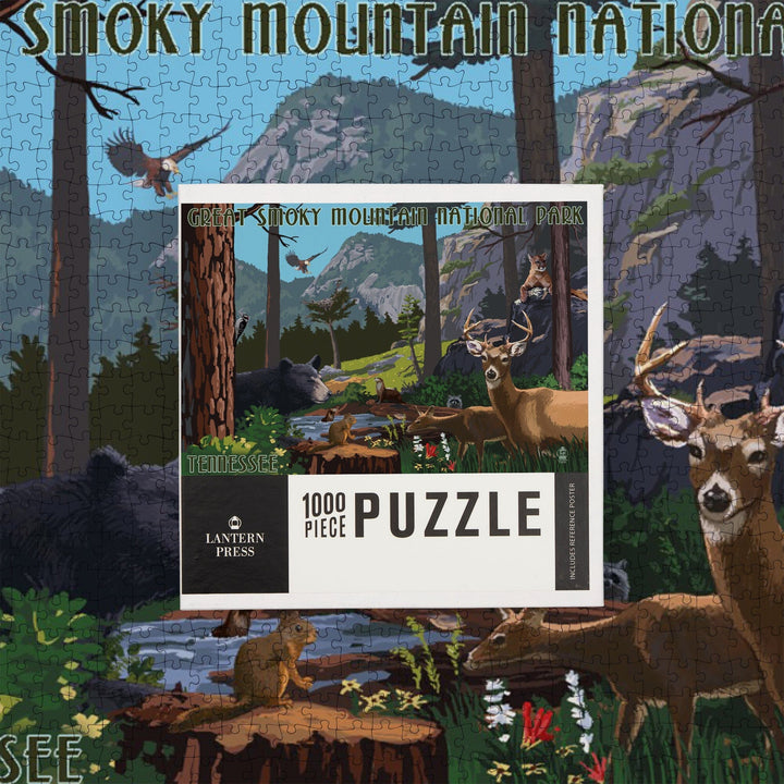 Great Smoky Mountain National Park, Tennessee, Wildlife Utopia, Jigsaw Puzzle Puzzle Lantern Press 