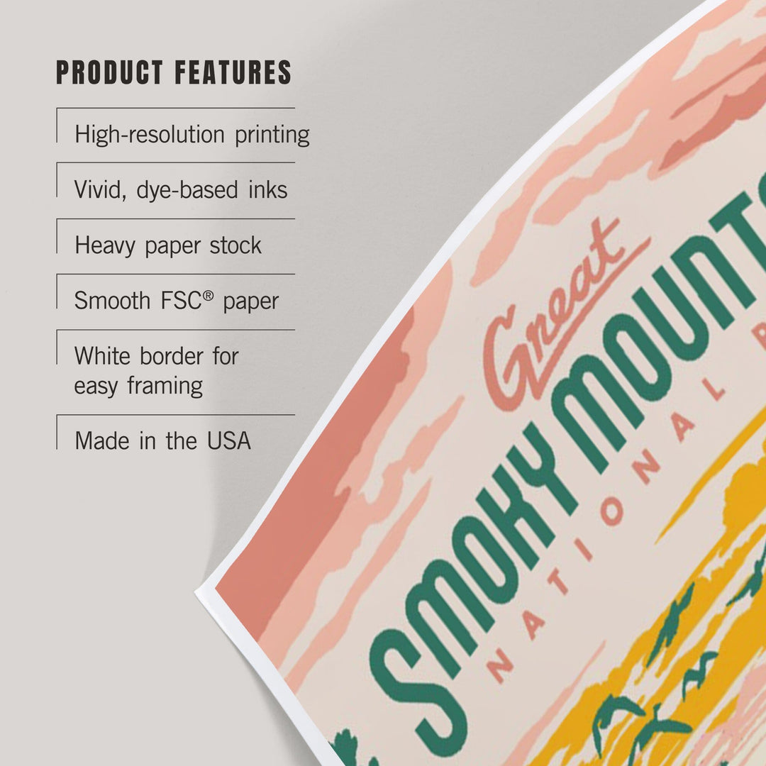 Great Smoky Mountains National Park, Explorer Series, Art & Giclee Prints Art Lantern Press 