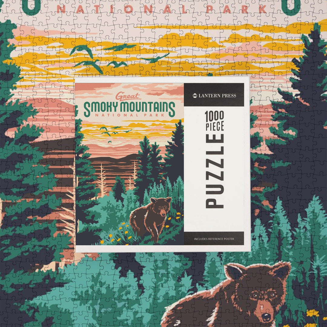 Great Smoky Mountains National Park, Explorer Series, Jigsaw Puzzle Puzzle Lantern Press 