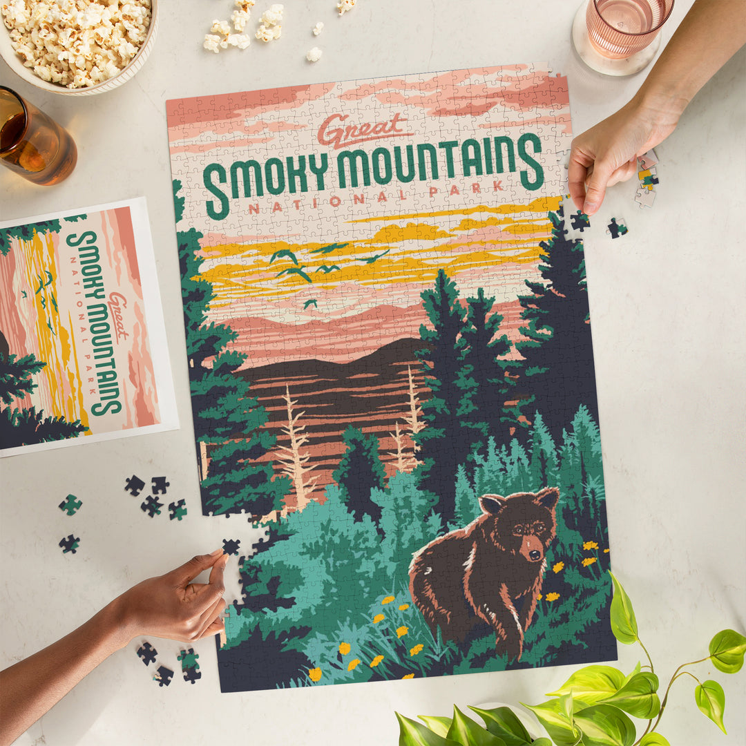 Great Smoky Mountains National Park, Explorer Series, Jigsaw Puzzle Puzzle Lantern Press 