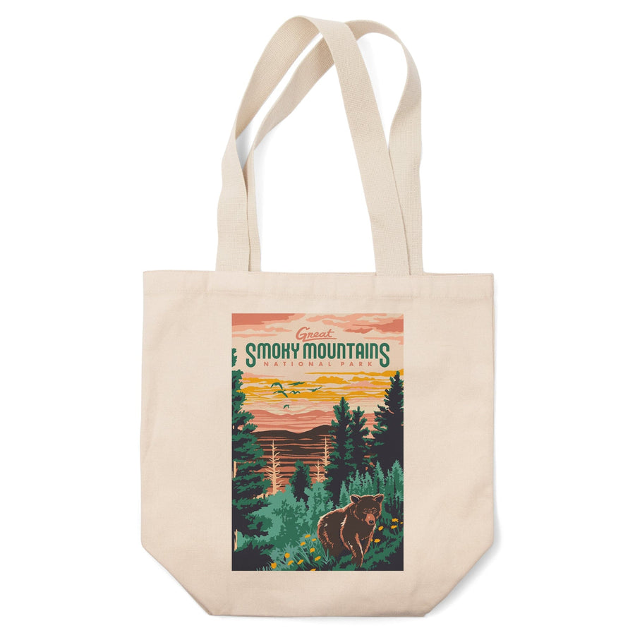 Great Smoky Mountains National Park, Explorer Series, Lantern Press Artwork, Tote Bag Totes Lantern Press 