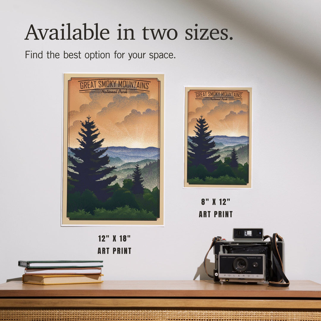 Great Smoky Mountains National Park, Lithograph National Park Series, Art & Giclee Prints Art Lantern Press 