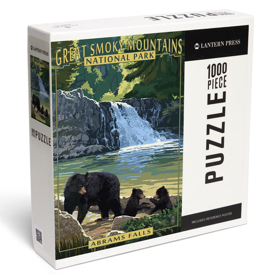 Great Smoky Mountains National Park, Tennessee, Abrams Falls, Jigsaw Puzzle Puzzle Lantern Press 