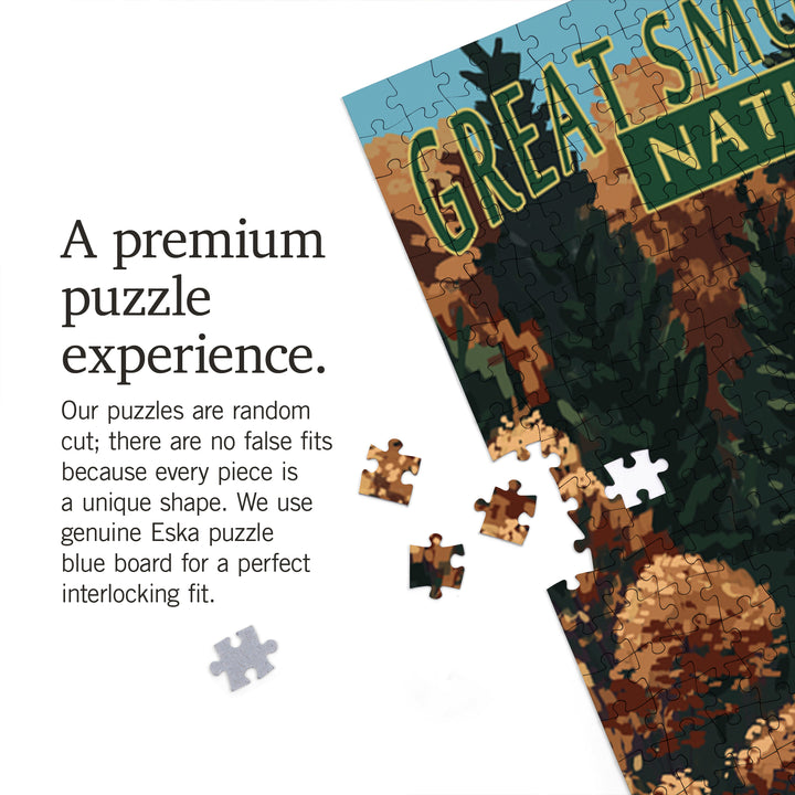 Great Smoky Mountains National Park, Tennessee, Cades Cove and John Oliver Cabin Press, Jigsaw Puzzle Puzzle Lantern Press 