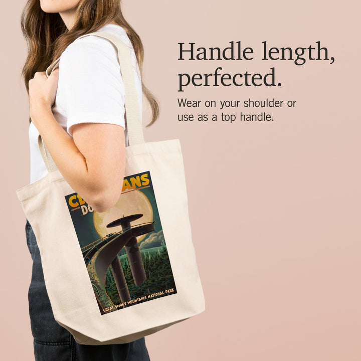 Great Smoky Mountains National Park, Tennessee, Clingmans Dome and Moon, Tote Bag Totes Lantern Press 