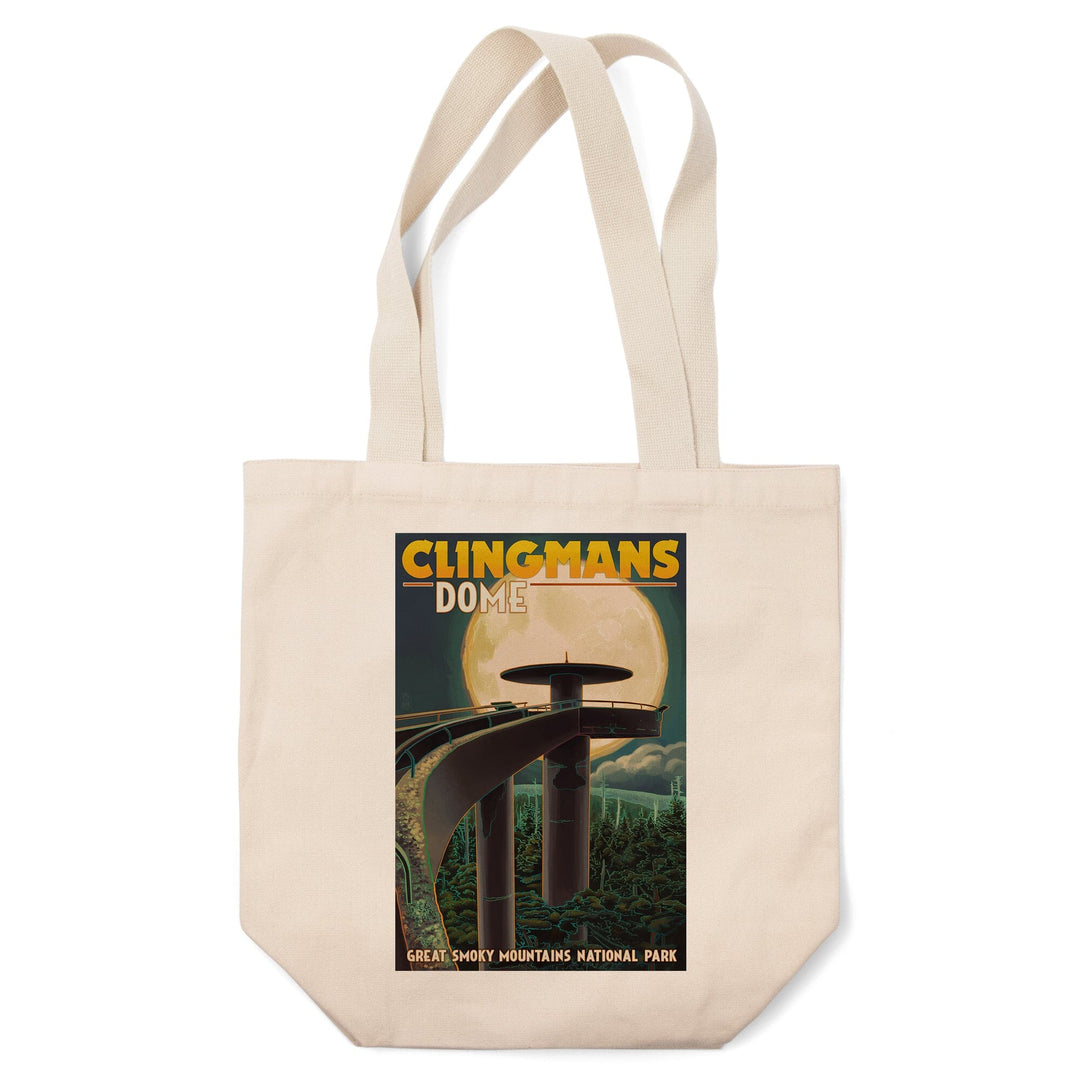 Great Smoky Mountains National Park, Tennessee, Clingmans Dome and Moon, Tote Bag Totes Lantern Press 