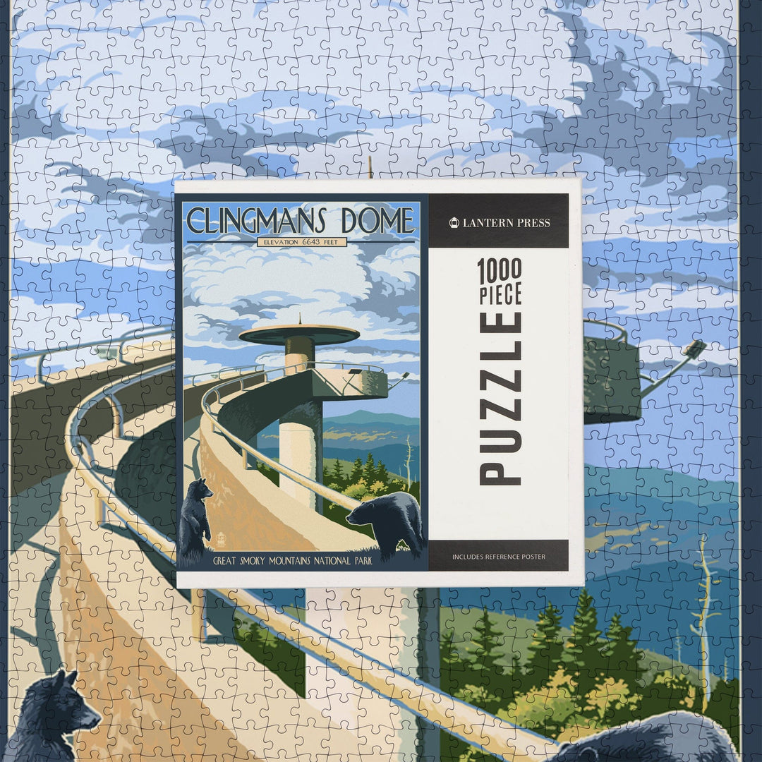 Great Smoky Mountains National Park, Tennessee, Clingmans Dome, Jigsaw Puzzle Puzzle Lantern Press 