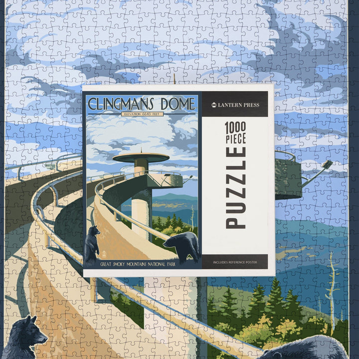 Great Smoky Mountains National Park, Tennessee, Clingmans Dome, Jigsaw Puzzle Puzzle Lantern Press 