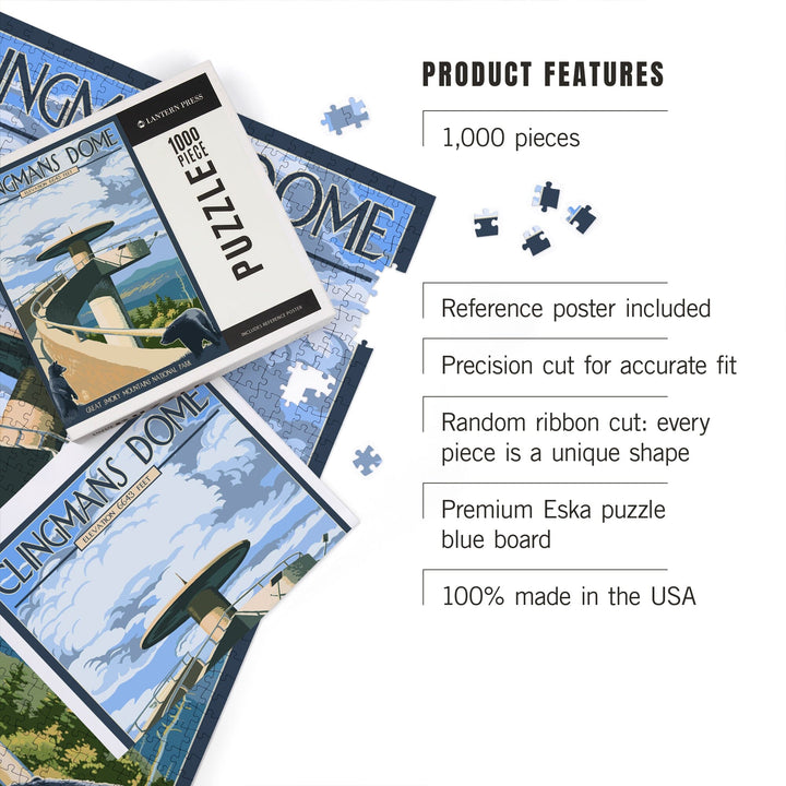 Great Smoky Mountains National Park, Tennessee, Clingmans Dome, Jigsaw Puzzle Puzzle Lantern Press 