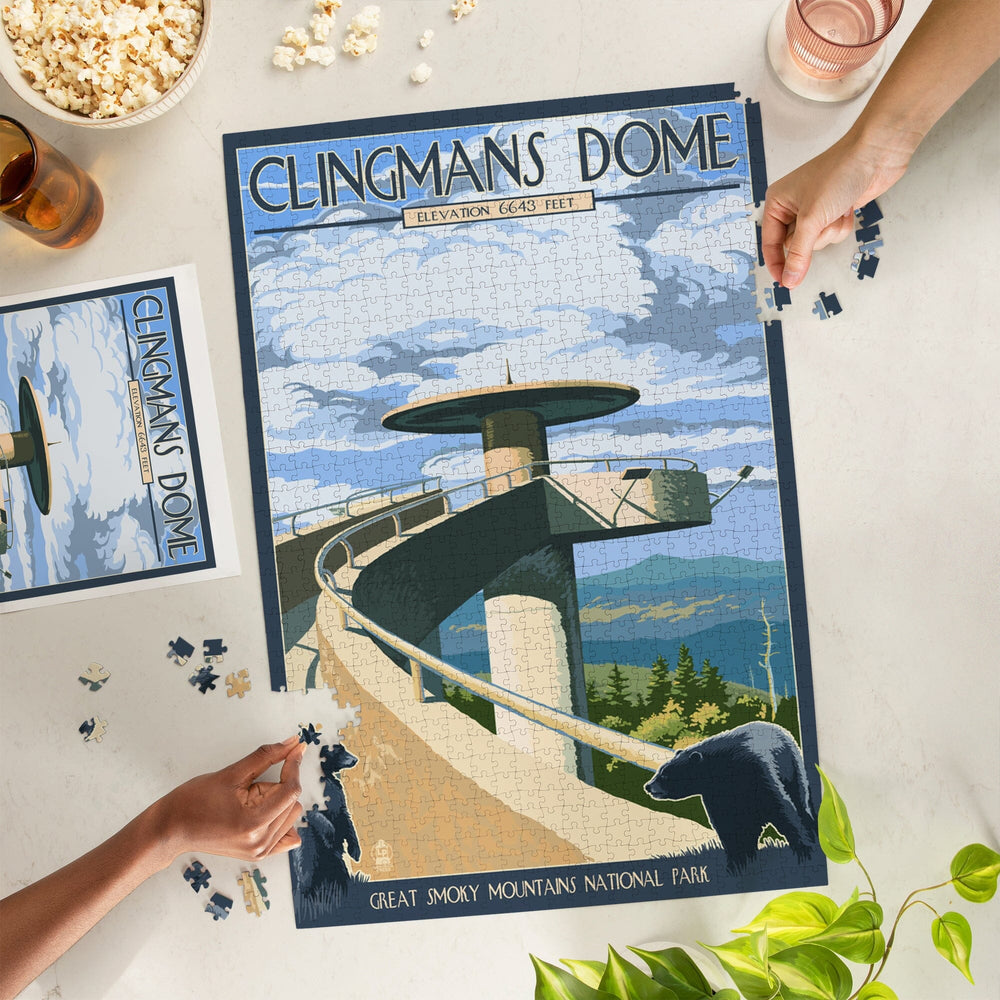 Great Smoky Mountains National Park, Tennessee, Clingmans Dome, Jigsaw Puzzle Puzzle Lantern Press 
