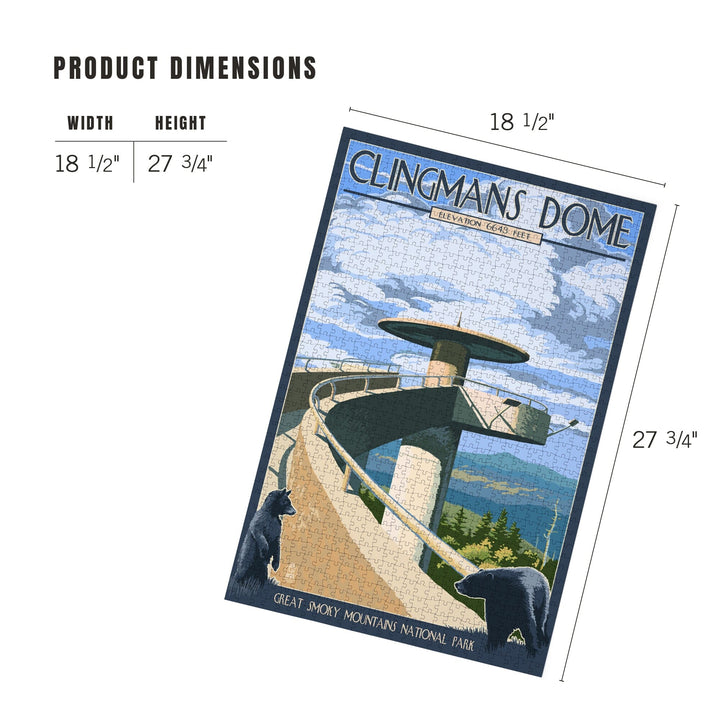 Great Smoky Mountains National Park, Tennessee, Clingmans Dome, Jigsaw Puzzle Puzzle Lantern Press 