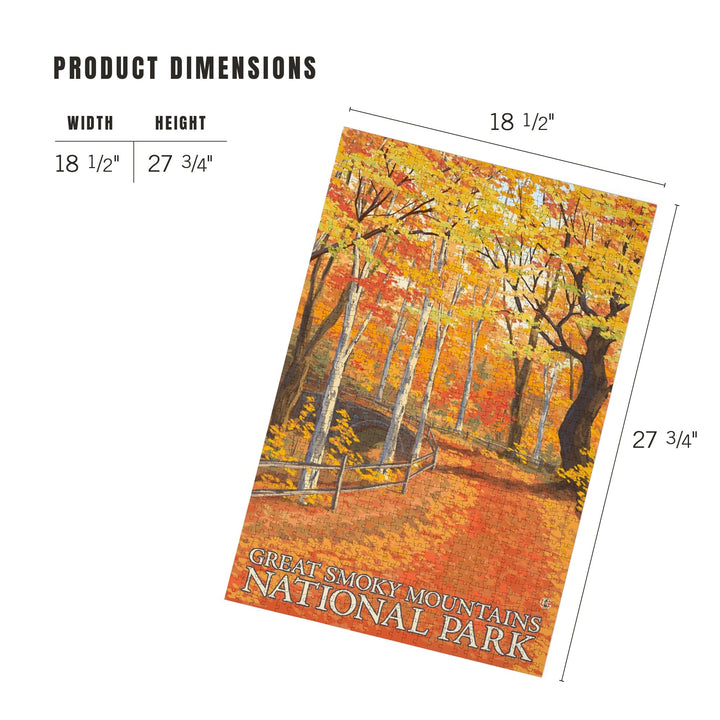 Great Smoky Mountains National Park, Tennessee, Fall Colors, Jigsaw Puzzle Puzzle Lantern Press 