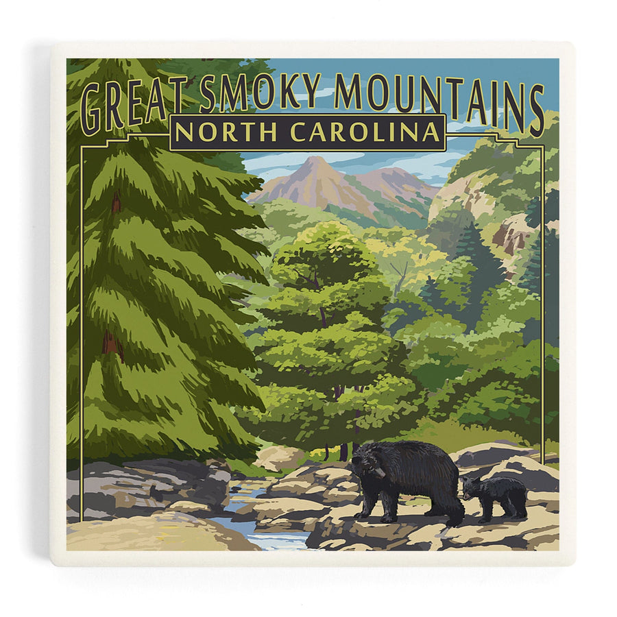 Great Smoky Mountains National Park, Tennessee, Leconte Creek and Bear Family Press, Coasters Coasters Lantern Press 